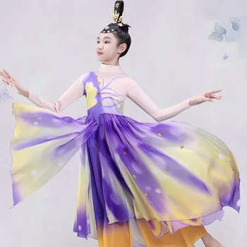 2023 Детская одежда для классических танцев, одежда для фанатских танцев, Одежда для китайских танцев для девочек