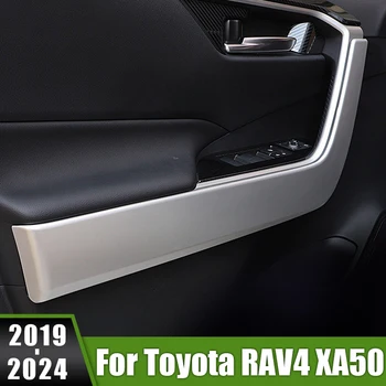 Для Toyota RAV4 XA50 2019 2020 2021 2022 2023 2024 RAV 4 Гибридная Автомобильная Дверь Внутренняя Ручка Подлокотника Накладка Наклейка Против царапин
