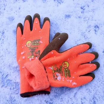 1/3 пары плотных рабочих перчаток плюс бархатная теплая зимняя одежда, нескользящие кислотно-щелочные удобные защитные перчатки для ремонта оборудования