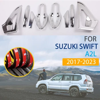 1 Комплект для Suzuki Swift A2L 2017 2018 2019 2020 2021 2022 2023 Роскошная Хромированная Дверная Ручка, Накладка, Защита, Автомобильные Аксессуары