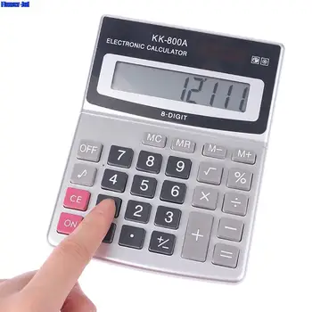 1 шт., Оптовая продажа от производителя, Калькулятор KK-800A, Металлический Настольный Калькулятор с крупным шрифтом, 8 A, Компьютер для бизнеса, Офисные принадлежности