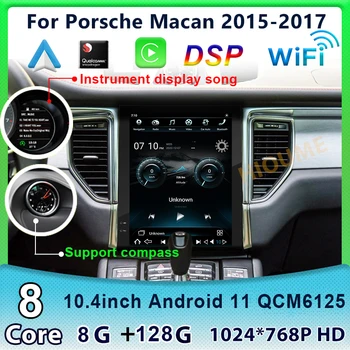 10,4 дюймовый Вертикальный Экран Автомобильного Радио GPS Навигация Для Porsche Macan 2015 2016 2017 GPS Мультимедийный Плеер Carplay Android Auto