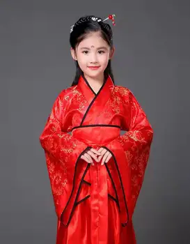 100-160 см Китайская Женская винтажная одежда Kleding для девочек Karneval, Новогоднее платье Hanfu, детский костюм Танцовщицы для взрослых Женщин