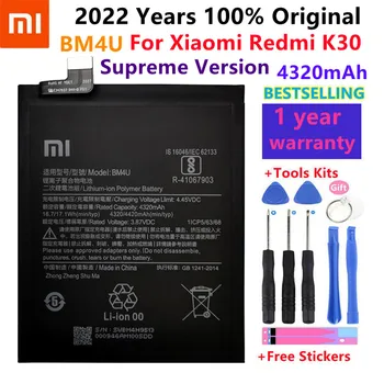 100% Оригинальный Аккумулятор мобильного телефона 4320 мАч BM4U Для Xiaomi Redmi K30 Высшей Версии BM4U Smart Phone Battery Бесплатные Инструменты