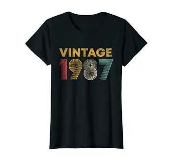 100% Хлопок, женская винтажная футболка для девочек 1987 года, подарок на 36-й день рождения, женская футболка на 36 лет