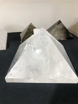 17,4 см Натуральный Прозрачный Кварцевый Кристалл Энергетическая Башня Рейки Минеральная Пирамида Декор Из Драгоценных Камней