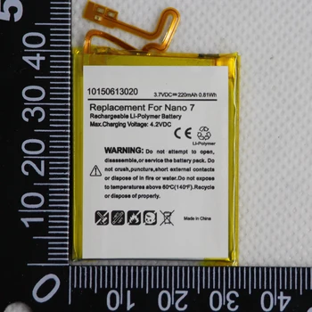 20 шт./лот, встроенный литий-ионный полимерный аккумулятор 220 мАч для iPod Nano 7-го поколения Nano 7 16 ГБ