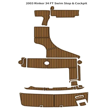 2003 Rinker 34 фута, Платформа для Плавания, Кокпит, коврик для Лодки, EVA, Пена, Палуба Из Тикового дерева, Коврик для Пола