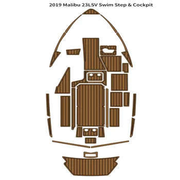 2019 Malibu 23 LSV Платформа для плавания, кокпит, коврик для лодочной палубы из пены EVA, тиковый коврик для пола
