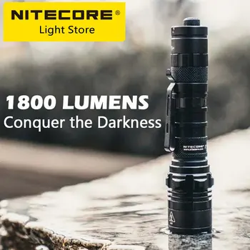 2023 NITECORE P22R Тактический фонарик USB-C Перезаряжаемый 1800 Люмен Военный Фонарь для самообороны + 3500 мАч 18650 Аккумулятор
