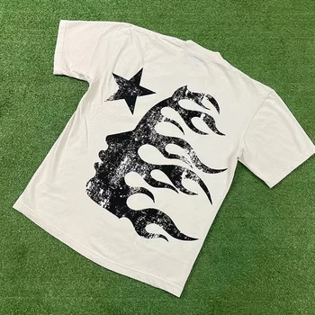 2023 Футболки Hellstar, хлопковый топ с круглым вырезом и коротким рукавом, футболка в стиле хип-хоп, уличная одежда для мужчин и женщин, футболка HELLSTAR
