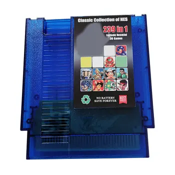 239в1 72 контакта 8-битный игровой картридж для игровой консоли NES полупрозрачного синего цвета