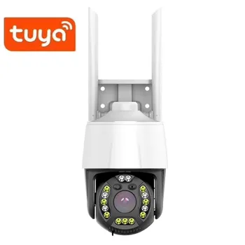 2MP 1080P Tuya APP Беспроводная PTZ IP Купольная камера Полноцветного ночного видения AI Humanoid Detection Домашняя Безопасность CCTV Монитор
