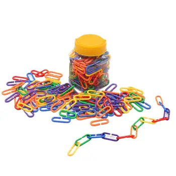 360 шт. разноцветных крючков, звеньев цепи, детская обучающая игрушка-попугай, игрушка-птица