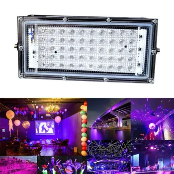 50/100 Вт УФ светодиодный Прожектор IP65 Водонепроницаемый Ультрафиолетовый Флуоресцентный Черный Светильник S DJ Disco Stage Night Lamp для Бара, Вечеринки на Хэллоуин