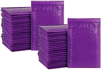 50 шт., Фиолетовая упаковочная сумка для бизнеса, Пузырьковые почтовые конверты, мягкие конверты для доставки, Упаковочная сумка для бизнеса, Черный, Розовый