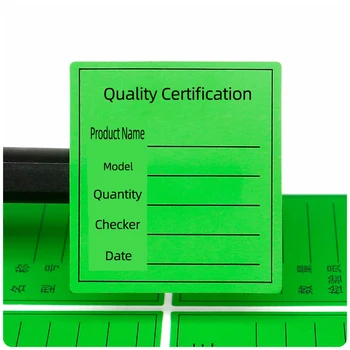 500 шт. клейких этикеток для сертификации качества, этикеток для проверки качества продукции, доступных для записи