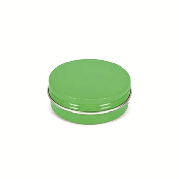 60 г зеленой пустой круглой алюминиевой коробки из металлических жестяных банок косметический крем DIY многоразовая банка для чая Алюминиевый горшок