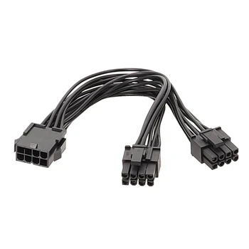 8-контактный разъем для двойного 8-контактного кабеля-адаптера 20 см Процессор 8Pin для PCIE 2X 8Pin (6 + 2) Кабель-разветвитель питания видеокарты