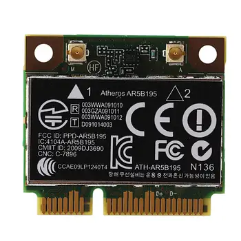 AR9285 AR5B195 150M + BT3.0 Половина беспроводной карты Mini PCI-E SPS: 593127-001 592775-001 для 430 431 435 436 4530S