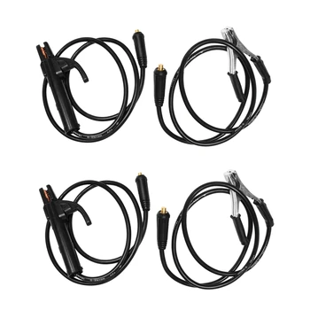 AT14 2X Профессиональный набор зажимов для заземления 300A для дуговой сварки Mig Tig, кабель 1,5 М, 10-25 штекеров, прочный