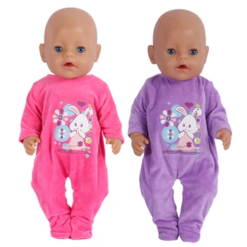 Baby New Born Подходит Для 17 дюймов 43 см Кукольная Одежда Аксессуары Кукольные Наряды Комбинезоны Комбинезон Костюм Для Ребенка Подарок На День Рождения