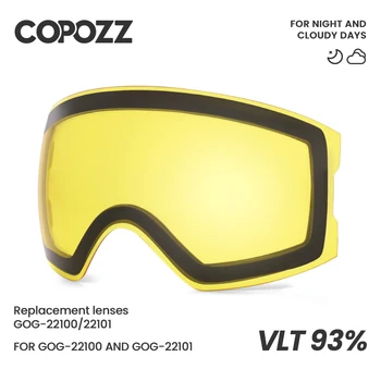 COPOZZ Сменные Линзы лыжных очков для модели 22100/22101 Противотуманные Лыжные очки UV400 Snow Goggles Линзы для очков (только для линз)