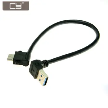 CYSM под углом 90 градусов от USB 3.0 до Micro 10Pin Прямоугольный кабель 20 см для мобильного телефона и жесткого диска SSD