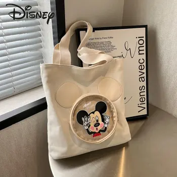 Disney Mickey Новая модная женская сумка Мультяшная Универсальная сумка на плечо Для пригородных поездок Высококачественная Модная повседневная сумка большой емкости