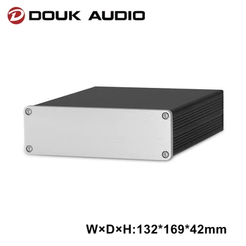 Douk Audio Mini Алюминиевое Шасси для HiFi DIY Усилитель Коробка Корпус Усилителя Металлический Корпус (W132mm × D169mm × H42mm)