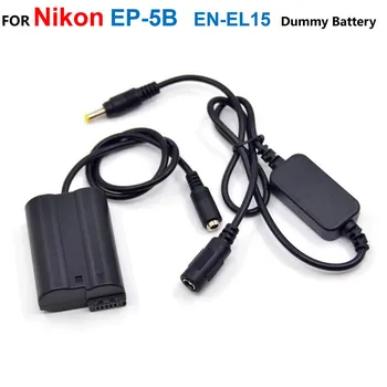 EP-5B Соединитель постоянного тока EN-EL15 Фиктивный Аккумулятор + 12 В-24 В Понижающий Кабель Зарядного устройства EH5A Для Nikon Z7 Z6 D850 D810 D800E D750 D610 D600 D7200