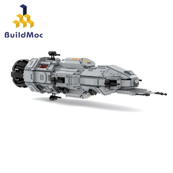 Expanse Rocinante-Легкий фрегат класса Корвет BuildMoc, Набор Строительных блоков Среднего масштаба MCRN-Tachi Donnager,Космический корабль, Кирпичи, Игрушки