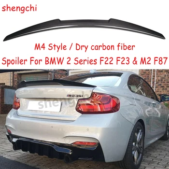 F22 M4 Стиль Сухой Карбоновый Задний Спойлер Багажника Для BMW 2 Серии F22 F23 F87 M2 Coupe 220i M235i 228i 2014-2020