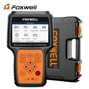 FOXWELL NT650 Elite OBD2 Диагностический Инструмент ABS Подушка безопасности SAS EPB Масло DPF 26 Функции Сброса Считыватель кода ODB2 OBDII Автомобильный Сканер