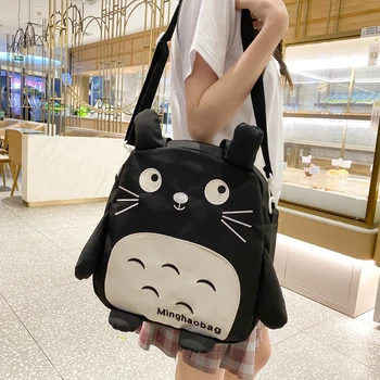 Ghibli Totoro, сумки для школьных книг для мальчиков и девочек, сумки для девочек-подростков, Kawaii, сумка для студенческих книг, Рюкзак для женщин, рюкзак для ноутбука