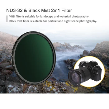 GiAi MRC Pro Черный Рассеивающий Туман 1/4 ND Фильтр Переменный Объектив Камеры 49 67 72 77 82 мм Для Canon Nikon Sony