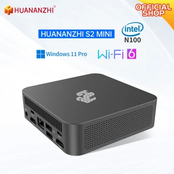 HUANANZHI S2 Mini Win 11 Intel 12th Gen N100 Мини ПК DDR4 8GB 128GB 256G 512G SSD Настольный Игровой Компьютер N95 N100 S2