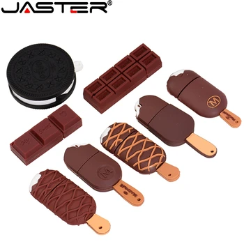 JASTER Ice Cream USB Флэш-накопители 64 ГБ Шоколадная ручка-Накопитель 32 ГБ Креативный Подарок для Детей Memory Stick 16 ГБ Бисквитная Флешка 8G