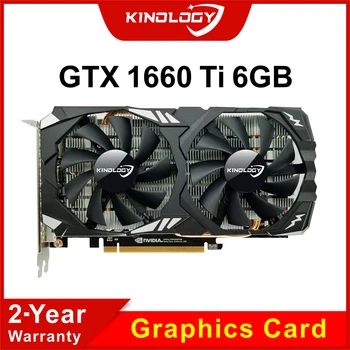 Kinology GTX 1660 Ti 6GB Видеокарта 1660Ti GPU 6G GTX1660 T I Игровое Видео VGA GeForce GTX1660Ti 6 ГБ