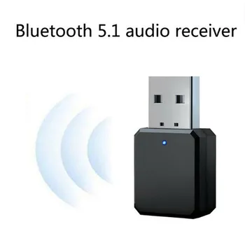KN318 Аудиоприемник BT 5.1 с Двойным Выходом 3,5 мм AUX USB Беспроводной Адаптер Аудиоприемника Динамик Для Громкой Связи Аксессуар для Вызова
