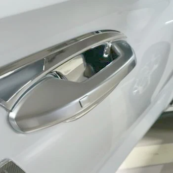 LHD Хромированная Серебристая Дверная ручка для Hyundai Palisade 2023, Внешние ручки автомобиля, Рамка, Наклейка, отделка