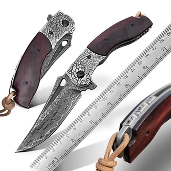 NEWOOTZ Высококачественный VG10 из дамасской стали, поход на природу, Рыбалка, альпинизм, Скалолазание, Портативный складной нож