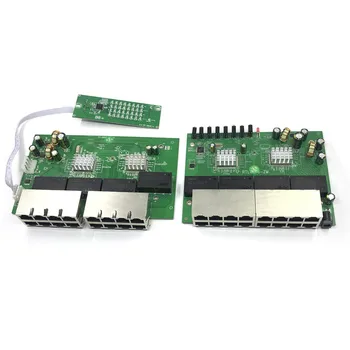 OEM Новая модель 16-портовый Гигабитный коммутатор Настольный RJ45 Ethernet Модуль коммутатора 10/100/1000 Мбит/с Lan Hub switch16 портов otherboard