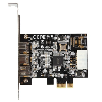 PCI Express 3-Портовая карта Видеозахвата Firewire 1394B и 1394A Pcie 1.1 X1 Карта TI XIO2213B Чипсет
