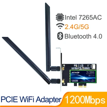 PCi Express 7265AC 2,4 G/5G Двухдиапазонный Intel 7265NGW 867 Мбит/с Беспроводной PCI-E Wi-Fi Bluetooth 4,2 WIFI Карта Настольный ПК