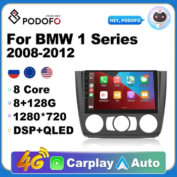 Podofo Android 11 Автомобильный Радиоприемник Для BMW 1 Серии 2008-2012 DSP Carplay IPS Мультимедиа Serero Автоматическая Навигация GPS 4G WIFI