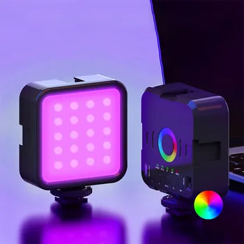 RGB LED Video Light Фотография Заполняющий Свет 3000-5500 K Полноцветный Светильник для камеры с Регулируемой Яркостью, Лампа для Фотостудии для прямой трансляции Видеоблогов