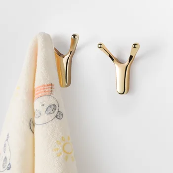 SARIHOSY 5 шт. Золотые настенные крючки Аксессуары для ванной комнаты для полотенец, ключ от пальто, Золотые крючки для пальто, Y-образный декоративный крючок