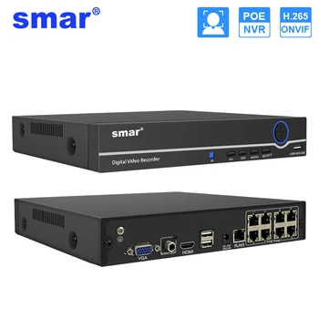 Smar CCTV 8CH POE NVR Onvif H.264 Видеомагнитофон Сетевой NVR Система Безопасности для IP-камеры 720P/960P/1080P Xmeye P2P Cloud NVR