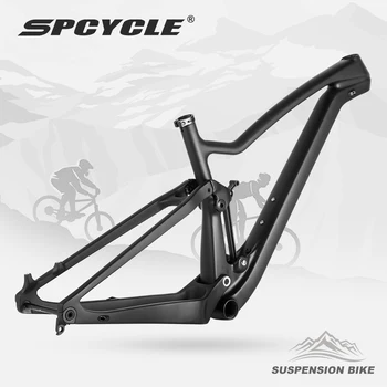 Spcycle 29er Карбоновая Рама с полной подвеской 29 Рам Boost Для горных Велосипедов Легкая рама XC Cross Country MTB